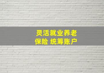 灵活就业养老保险 统筹账户